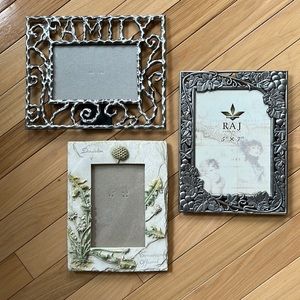 Lot of 3 Picture Frames Sizes in Description Perfect  Condition